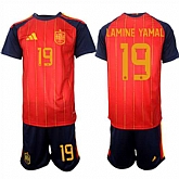 Men's Spain #19 LAMINE YAMAL National Team FIFA x World Cup 2026 Home Red On Field Jerseys,baseball caps,new era cap wholesale,wholesale hats