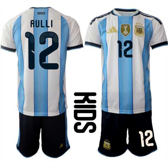 Youth Argentina #12 RULLI National Team FIFA x World Cup 2026 Home White On Field Kids Jersey,We sell and wholesale Youth Argentina #12 RULLI National Team FIFA x World Cup 2026 Home White On Field Kids Jersey on line form chian!