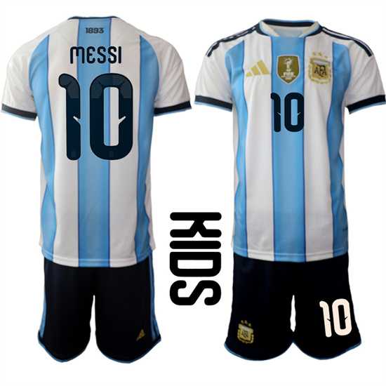 Youth Argentina #10 Lionel Messi National Team FIFA x World Cup 2026 Home White On Field Kids Jersey,We sell and wholesale Youth Argentina #10 Lionel Messi National Team FIFA x World Cup 2026 Home White On Field Kids Jersey on line form chian!