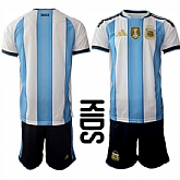 Youth Argentina Blank National Team FIFA x World Cup 2026 Home White On Field Kids Jersey,baseball caps,new era cap wholesale,wholesale hats
