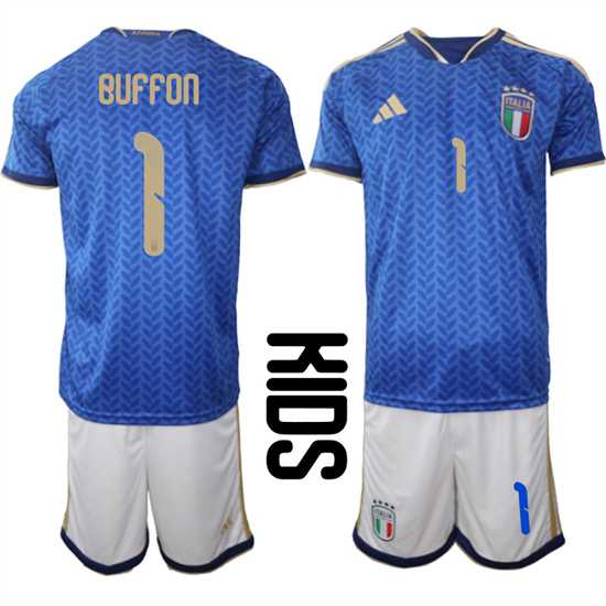 Youth Italy #1 BUFFON National Team FIFA x World Cup 2026 Home Blue On Field Kids Jerseys,We sell and wholesale Youth Italy #1 BUFFON National Team FIFA x World Cup 2026 Home Blue On Field Kids Jerseys on line form chian!