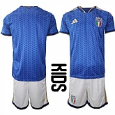 Youth Italy Blank National Team FIFA x World Cup 2026 Home Blue On Field Kids Jerseys,baseball caps,new era cap wholesale,wholesale hats
