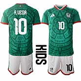 Youth Mexico #10 A.UEGA National Team FIFA x World Cup 2026 Home Green On Field Kids Jersey,baseball caps,new era cap wholesale,wholesale hats