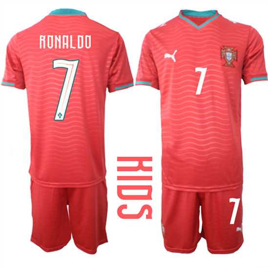 Youth Portugal #7 RONALDO National Team FIFA x World Cup 2026 Home Red On Eusebio special edition Kids Jersey,We sell and wholesale Youth Portugal #7 RONALDO National Team FIFA x World Cup 2026 Home Red On Eusebio special edition Kids Jersey on line form chian!