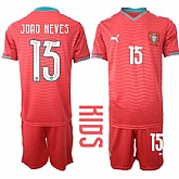 Youth Portugal #15 JOAO NEVES National Team FIFA x World Cup 2026 Home Red On Eusebio special edition Kids Jersey,baseball caps,new era cap wholesale,wholesale hats