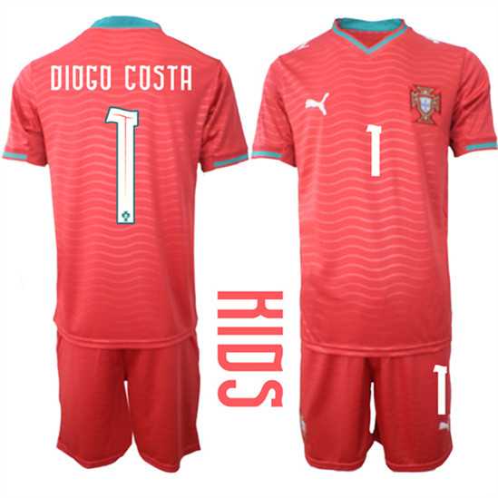 Youth Portugal #1 DIOGO COSTA National Team FIFA x World Cup 2026 Home Red On Eusebio special edition Kids Jersey,We sell and wholesale Youth Portugal #1 DIOGO COSTA National Team FIFA x World Cup 2026 Home Red On Eusebio special edition Kids Jersey on line form chian!