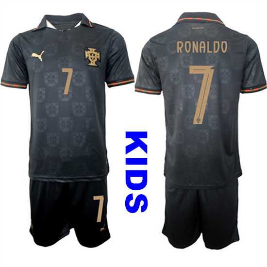 Youth Portugal #7 RONALDO National Team FIFA x World Cup 2026 Away Gray On Eusebio special edition Kids Jersey,We sell and wholesale Youth Portugal #7 RONALDO National Team FIFA x World Cup 2026 Away Gray On Eusebio special edition Kids Jersey on line form chian!