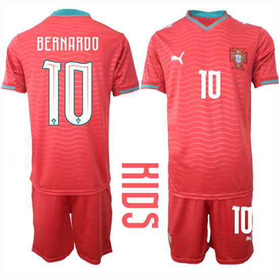 Youth Portugal #10 BERNARDO National Team FIFA x World Cup 2026 Home Red On Eusebio special edition Kids Jersey,We sell and wholesale Youth Portugal #10 BERNARDO National Team FIFA x World Cup 2026 Home Red On Eusebio special edition Kids Jersey on line form chian!