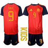 Youth Spain #9 GAVI National Team FIFA x World Cup 2026 Home Red On Field Kids Jerseys,baseball caps,new era cap wholesale,wholesale hats
