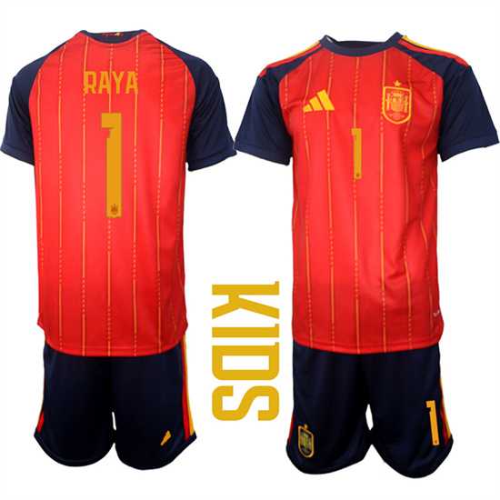 Youth Spain #1 RAYA National Team FIFA x World Cup 2026 Home Red On Field Kids Jerseys,We sell and wholesale Youth Spain #1 RAYA National Team FIFA x World Cup 2026 Home Red On Field Kids Jerseys on line form chian!