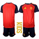 Youth Spain Blank National Team FIFA x World Cup 2026 Home Red On Field Kids Jerseys,baseball caps,new era cap wholesale,wholesale hats