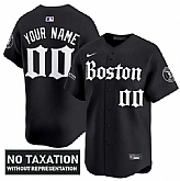 Men's Boston Red Sox ACTIVE PLAYER Custom Black 'Retro Newspaper Edition' Vapor Premier Limited Stitched Baseball Jersey,baseball caps,new era cap wholesale,wholesale hats