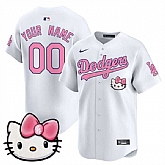 Men's Los Angeles Dodgers ACTIVE PLAYER Custom White 2025 Hello Kitty Vapor Premier Limited Stitched Baseball Jersey,baseball caps,new era cap wholesale,wholesale hats