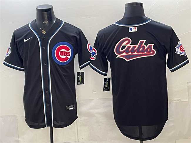 Men's Chicago Cubs Team Big Logo 2026 Fashion Replica Black Out Stitched Jersey,We sell and wholesale Men's Chicago Cubs Team Big Logo 2026 Fashion Replica Black Out Stitched Jersey on line form chian!