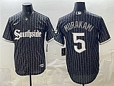 Men's Chicago White Sox #5 Munetaka Murakami Black 2021 City Connect Cool Base Stitched Jersey,baseball caps,new era cap wholesale,wholesale hats