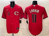 Men's Cincinnati Reds #11 Barry Larkin Red 2026 City Connect Stadium Stitched Jersey,baseball caps,new era cap wholesale,wholesale hats