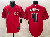 Men's Cincinnati Reds #41 Andrew Abbott Red 2026 City Connect Stadium Stitched Jersey,baseball caps,new era cap wholesale,wholesale hats