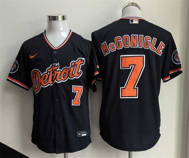 Men's Detroit Tigers #7 Kevin McGonigle Black 2026 Alternate Vapor Premier Limited Stitched Jersey,We sell and wholesale Men's Detroit Tigers #7 Kevin McGonigle Black 2026 Alternate Vapor Premier Limited Stitched Jersey on line form chian!