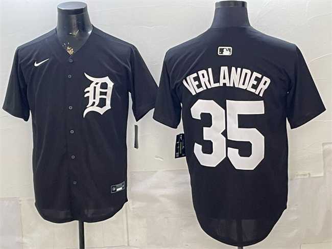 Men's Detroit Tigers #35 Justin Verlander Black Limited Stitched Jersey,We sell and wholesale Men's Detroit Tigers #35 Justin Verlander Black Limited Stitched Jersey on line form chian!