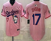 Men's Los Angeles Dodgers #17 Shohei Ohtani Pink Hello Kitty 2025 World Series Champions Limited Jersey,baseball caps,new era cap wholesale,wholesale hats