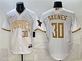 Men's Pittsburgh Pirates #30 Paul Skenes White 2026 City Connect Stadium Stitched Jersey,baseball caps,new era cap wholesale,wholesale hats