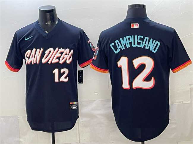 Men's San Diego Padres #12 Luis Campusano Obsidian 2026 City Connect Stadium Stitched Jersey,We sell and wholesale Men's San Diego Padres #12 Luis Campusano Obsidian 2026 City Connect Stadium Stitched Jersey on line form chian!