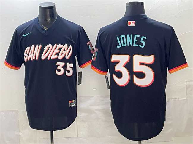 Men's San Diego Padres #35 Randy Jones Obsidian 2026 City Connect Stadium Stitched Jersey,We sell and wholesale Men's San Diego Padres #35 Randy Jones Obsidian 2026 City Connect Stadium Stitched Jersey on line form chian!