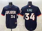 Men's San Diego Padres #34 Michael King Obsidian 2026 City Connect Stadium Stitched Jersey,baseball caps,new era cap wholesale,wholesale hats