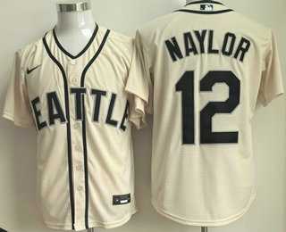 Men's Seattle Mariners #12 Josh Naylor Cream Cool Base Jersey,We sell and wholesale Men's Seattle Mariners #12 Josh Naylor Cream Cool Base Jersey on line form chian!