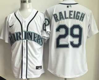 Men's Seattle Mariners #29 Cal Raleigh White Limited Jersey,We sell and wholesale Men's Seattle Mariners #29 Cal Raleigh White Limited Jersey on line form chian!