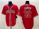 Men's Texas Rangers #32 Evan Carter Red 2026 City Connect Stadium Stitched Jersey,baseball caps,new era cap wholesale,wholesale hats