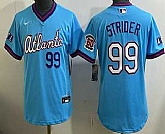 Youth Atlanta Braves #99 Spencer Strider Light Blue 2026 City Connect Stadium Jersey,baseball caps,new era cap wholesale,wholesale hats