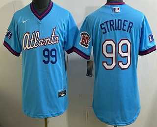 Youth Atlanta Braves #99 Spencer Strider Light Blue 2026 City Connect Stadium Jersey,We sell and wholesale Youth Atlanta Braves #99 Spencer Strider Light Blue 2026 City Connect Stadium Jersey on line form chian!