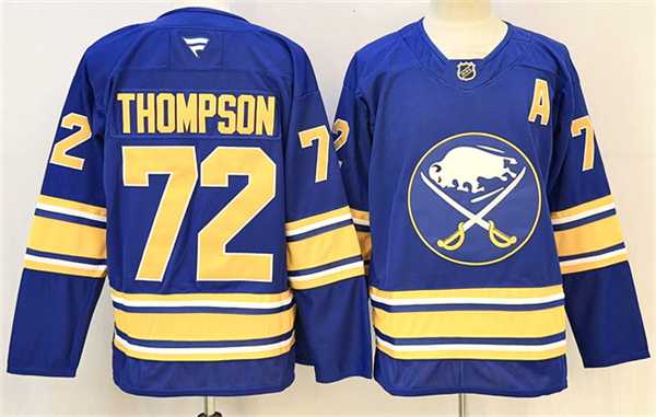 Men's Buffalo Sabres #72 Tage Thompson Blue 2024-25 With A Patch Stitched Jersey,We sell and wholesale Men's Buffalo Sabres #72 Tage Thompson Blue 2024-25 With A Patch Stitched Jersey on line form chian!