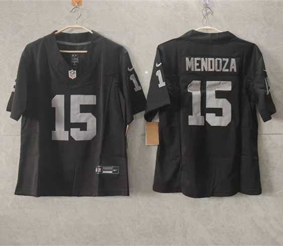Women's Las Vegas Raiders #15 Fernando Mendoza Black 2026 Draft F.U.S.E. Vapor Stitched Jersey(Run Small),We sell and wholesale Women's Las Vegas Raiders #15 Fernando Mendoza Black 2026 Draft F.U.S.E. Vapor Stitched Jersey(Run Small) on line form chian!