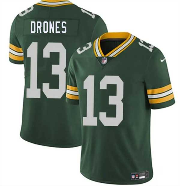 Men's Green Bay Packers #13 Kyron Drones Green 2026 Draft Vapor Untouchable Limited Stitched Jersey,We sell and wholesale Men's Green Bay Packers #13 Kyron Drones Green 2026 Draft Vapor Untouchable Limited Stitched Jersey on line form chian!