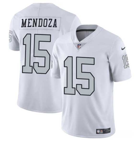 Men's Las Vegas Raiders #15 Fernando Mendoza White 2026 Draft Color Rush Vapor Untouchable Limited Stitched Jersey,We sell and wholesale Men's Las Vegas Raiders #15 Fernando Mendoza White 2026 Draft Color Rush Vapor Untouchable Limited Stitched Jersey on line form chian!