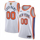 Men's New Yok Knicks Active Player Custom White 2026 Finals Patch City Edition Stitched Basketball Jersey,baseball caps,new era cap wholesale,wholesale hats