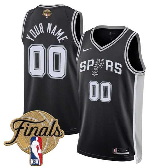 Men's San Antonio Spurs Active Player Custom Black 2026 Finals Patch Icon Edition Stitched Basketball Jersey,We sell and wholesale Men's San Antonio Spurs Active Player Custom Black 2026 Finals Patch Icon Edition Stitched Basketball Jersey on line form chian!