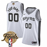 Men's San Antonio Spurs Active Player Custom White 2026 Finals Patch Association Edition Stitched Basketball Jersey,baseball caps,new era cap wholesale,wholesale hats