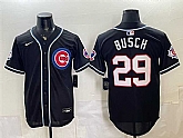 Men's Chicago Cubs #29 Michael Busch 150th Anniversary Black Out Style Vapor Premier Limited Stitched Jersey,baseball caps,new era cap wholesale,wholesale hats