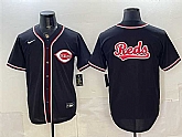 Men's Cincinnati Reds Team Big Logo 2026 Fashion Replica Black Out Stitched Jersey Dzhi,baseball caps,new era cap wholesale,wholesale hats
