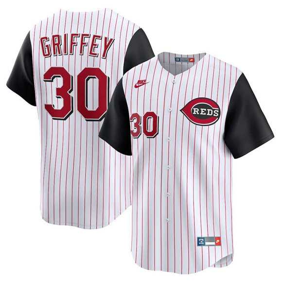 Men's Cincinnati Reds #30 Ken Griffey Jr. White Cooperstown Collection Limited Stitched Jersey Dzhi,We sell and wholesale Men's Cincinnati Reds #30 Ken Griffey Jr. White Cooperstown Collection Limited Stitched Jersey Dzhi on line form chian!