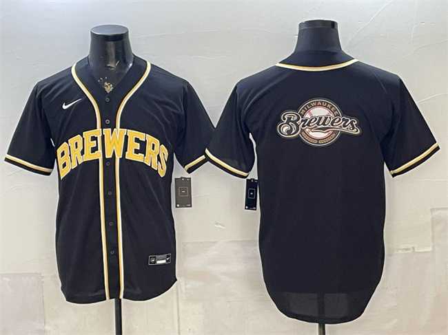 Men's Milwaukee Brewers Team Big Logo 2026 Fashion Replica Black Out Stitched Jersey Dzhi,We sell and wholesale Men's Milwaukee Brewers Team Big Logo 2026 Fashion Replica Black Out Stitched Jersey Dzhi on line form chian!