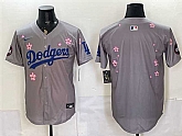 Men's Los Angeles Dodgers Blank Grey 2025 Tokyo Series Limited Stitched Jersey,baseball caps,new era cap wholesale,wholesale hats