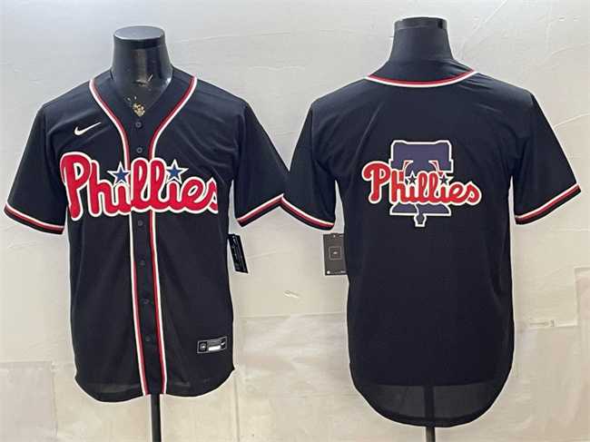 Men's Philadelphia Phillies Team Big Logo 2026 Fashion Replica Black Out Stitched Jersey Dzhi,We sell and wholesale Men's Philadelphia Phillies Team Big Logo 2026 Fashion Replica Black Out Stitched Jersey Dzhi on line form chian!