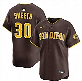 Men's San Diego Padres #30 Gavin Sheets Brown 2026 Road Limited Stitched Jersey Dzhi,baseball caps,new era cap wholesale,wholesale hats