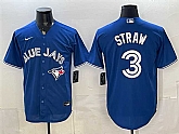 Men's Toronto Blue Jays #3 Myles Straw Royal Stitched Jersey,baseball caps,new era cap wholesale,wholesale hats