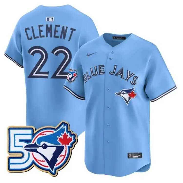 Men's Toronto Blue Jays 22 Ernie Clement 50th Anniversary Alternate Limited Jersey Dzhi,We sell and wholesale Men's Toronto Blue Jays 22 Ernie Clement 50th Anniversary Alternate Limited Jersey Dzhi on line form chian!