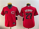 Women's Cincinnati Reds #27 Sal Stewart Red 2026 City Connect Stadium Stitched Jersey,baseball caps,new era cap wholesale,wholesale hats